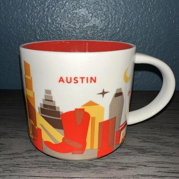 Starbucks Austin Texas You are Here Collection YAH 2014 Coffee Tea Mug Cup 14oz - Picture 1 of 5